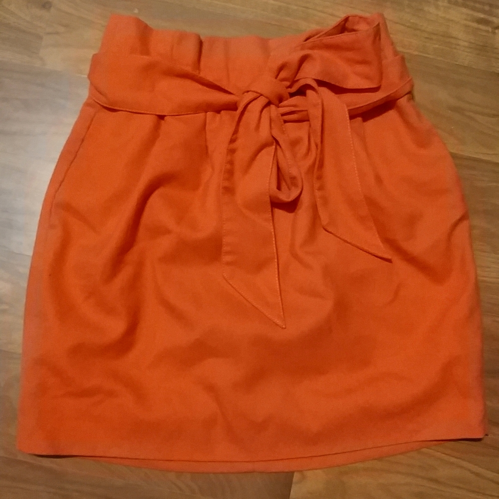 High Waisted Coral Skirt